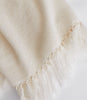 Fairmount Cashmere Throw tassels, Cream