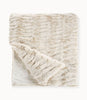 Mila Faux Fur Throw Blanket, Ivory