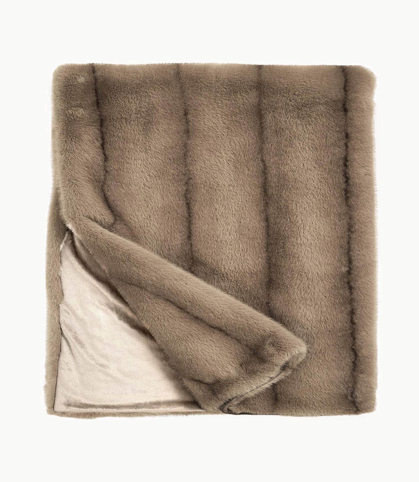 Mila Faux Fur throw blanket, Vintage Mink