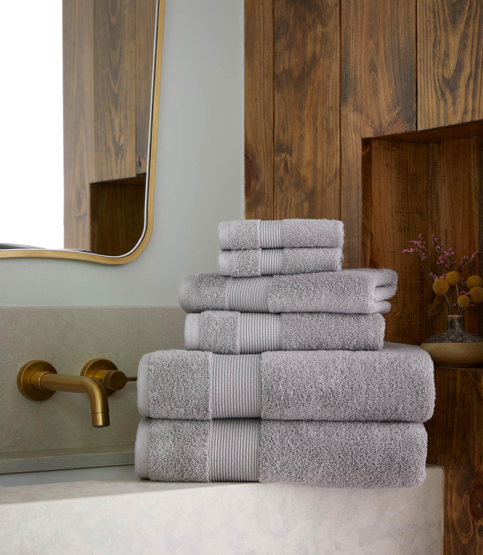 Gray towel set on sale