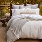 Linen duvet on outdoor bed, Natural