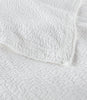 Mia Matelasse Coverlet corner detail, White