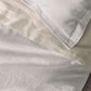 Montauk duvet and shams close up details, White