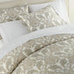 classic printed duvet on bed with shams, Paisley Pearl