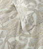 satin stich detail on hem of printed duvet, Paisley Pearl