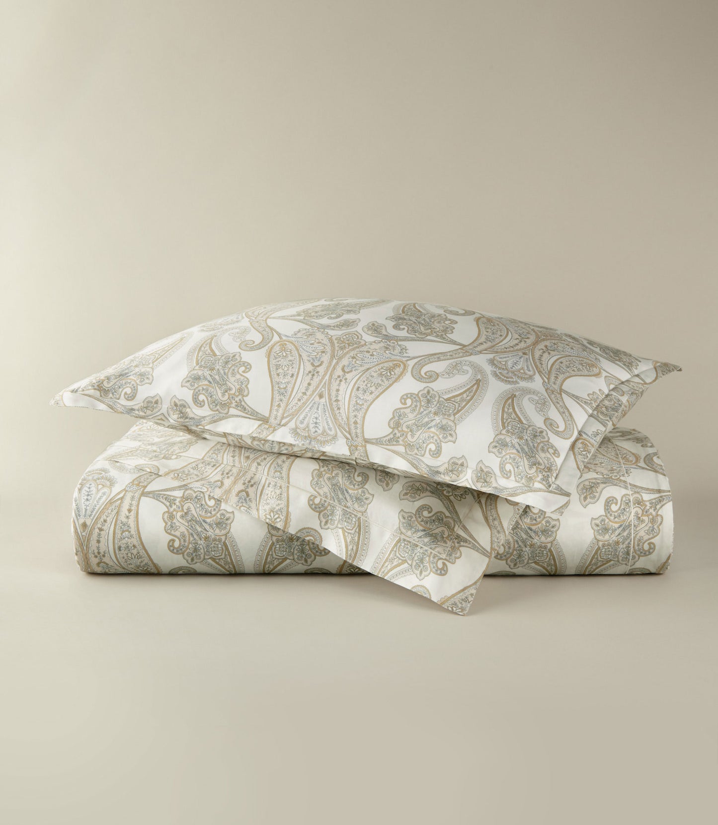 Classic Printed Duvet cover and shams, Paisley Pearl