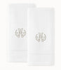 Special Occasion Hand Towel Set with monogram, White