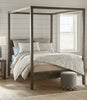 Linen Avery Percale Duvet Cover on a Bed 