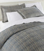 Biagio Jacquard Sham on bed Blue