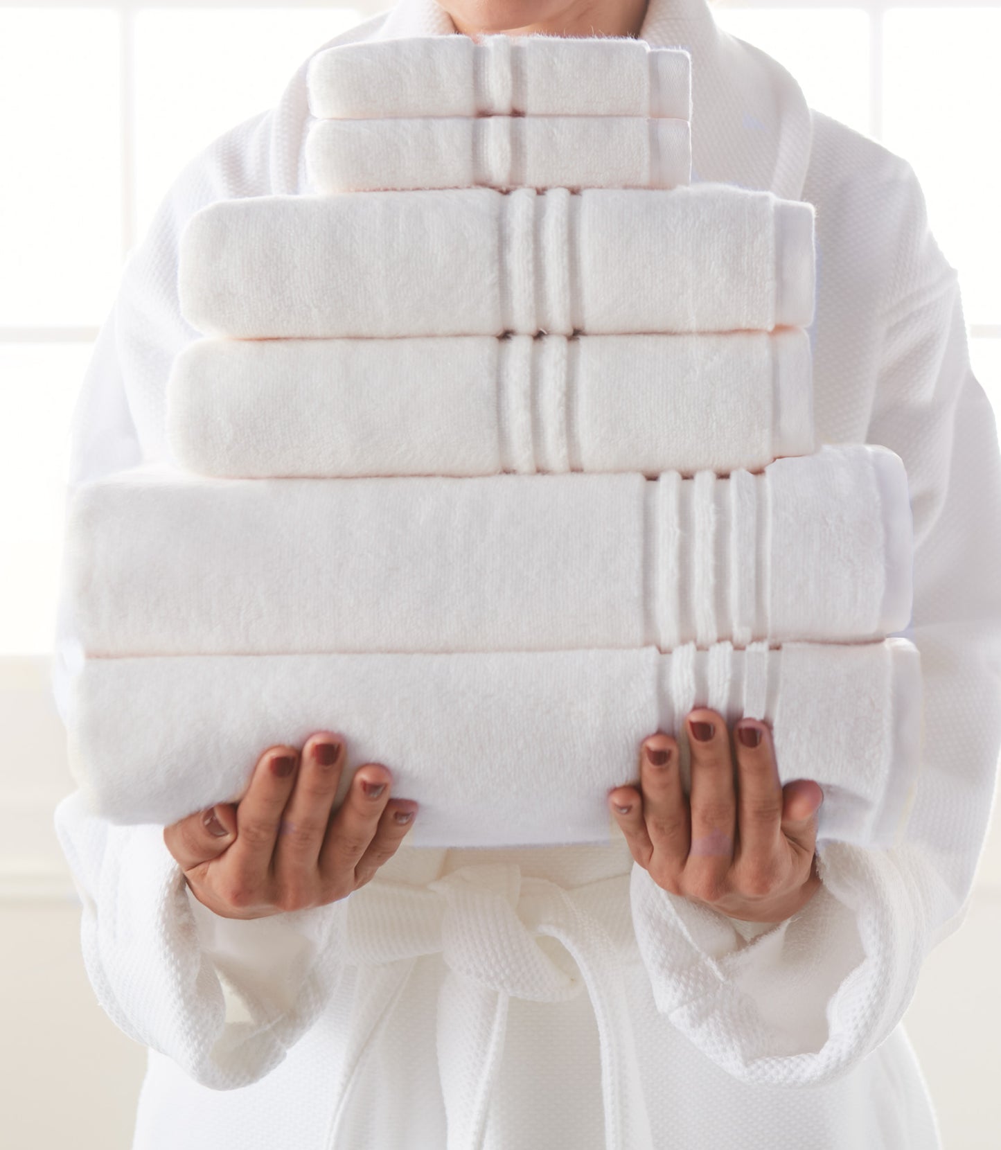 PEACOCK ALLEY Chelsea White Bath Towels - Yvonne Estelle's