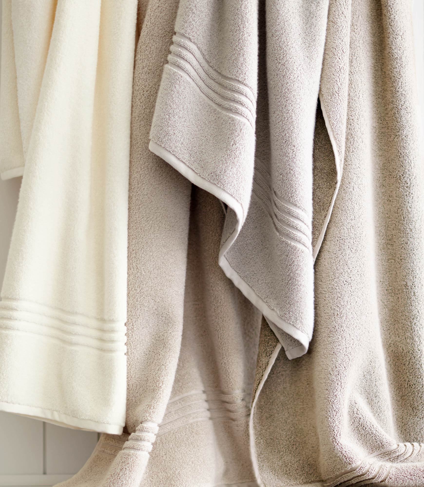 Linen Bath Towel Set / White Thick Linen Towels / Linen Bath and