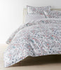 Chloe Percale Duvet Cover Fog on bed