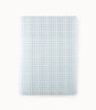 Houndstooth Percale Flat Sheet Light Blue