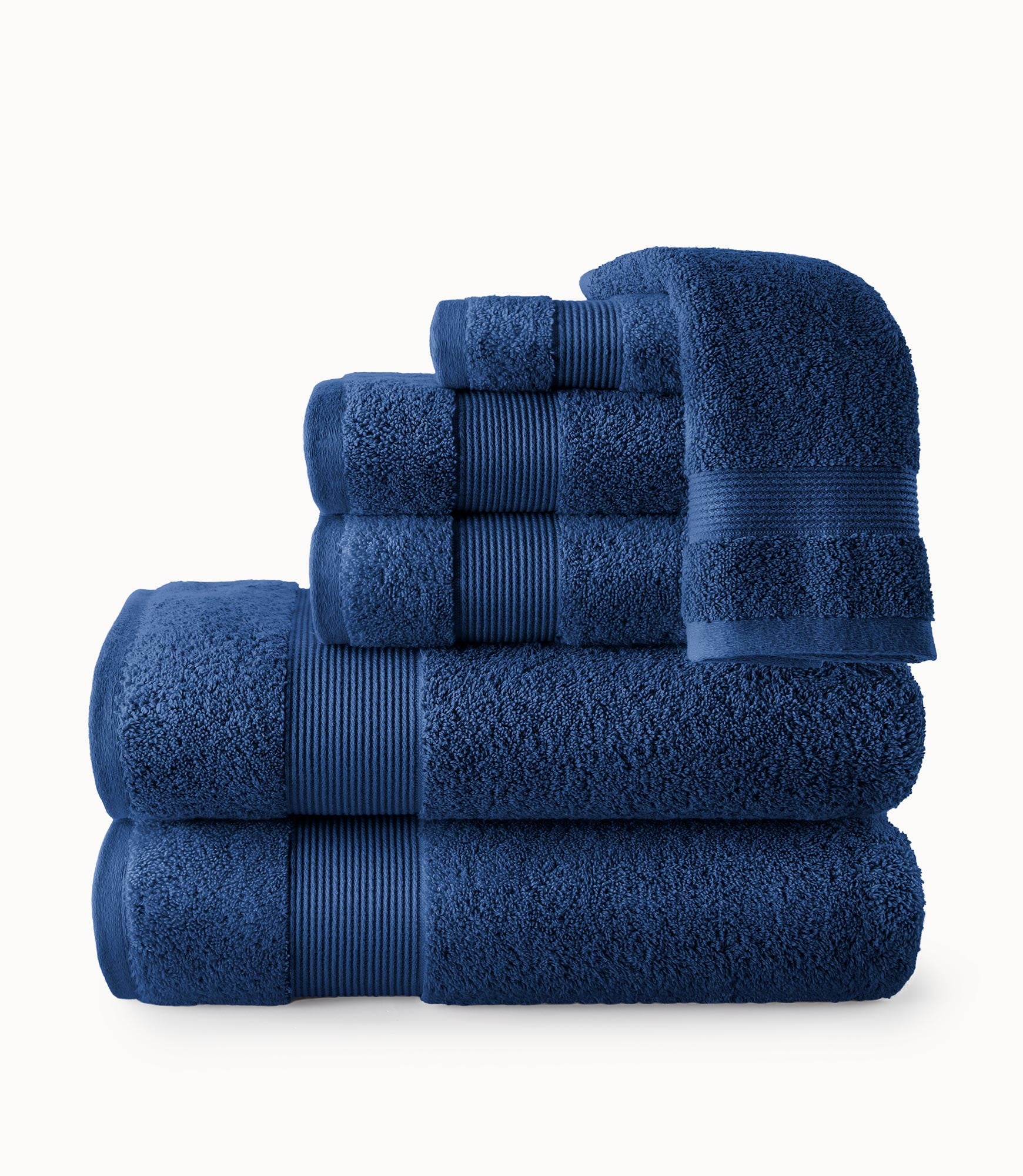 Hampton Park Turkish 6-Piece Bath Towel Set in Blue