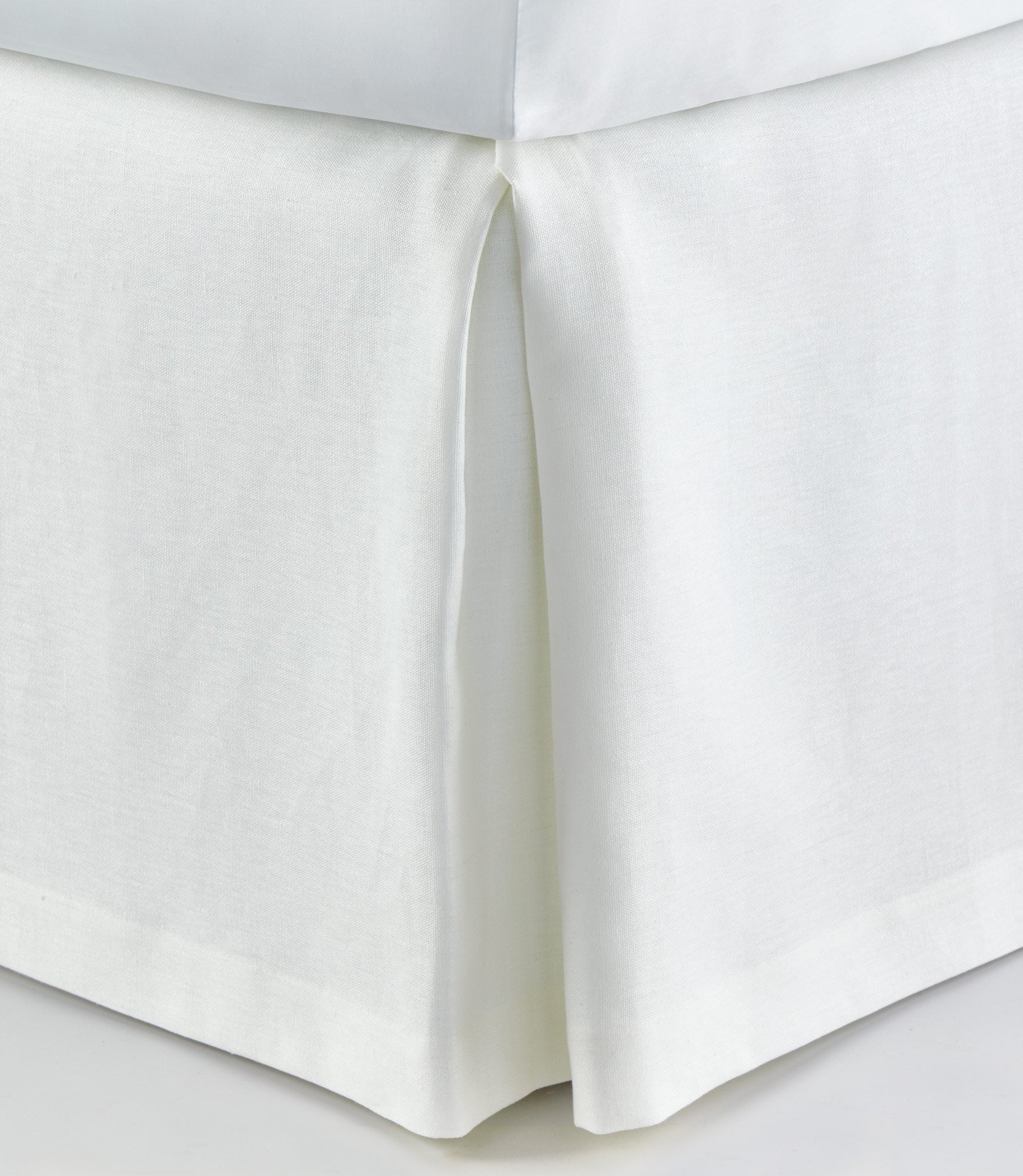 White linen bed outlet skirt king