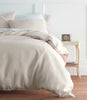 Mandalay Blush Linen Duvet Cover on Bed