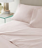 Nile Sheet Set Dusty Pink on bed