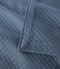 Oxford Matelassé Sham corner detail Cadet Blue