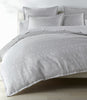 Pousada Linen Duvet Cover and Shams on a Bed Gray