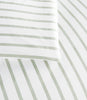 ribbon stripe percale Olive duvet cover detail