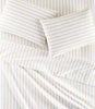 Ribbon Stripe Percale Sleeping Shams Set Honey