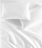 Lyric Percale Flat Sheet Set on Bed White