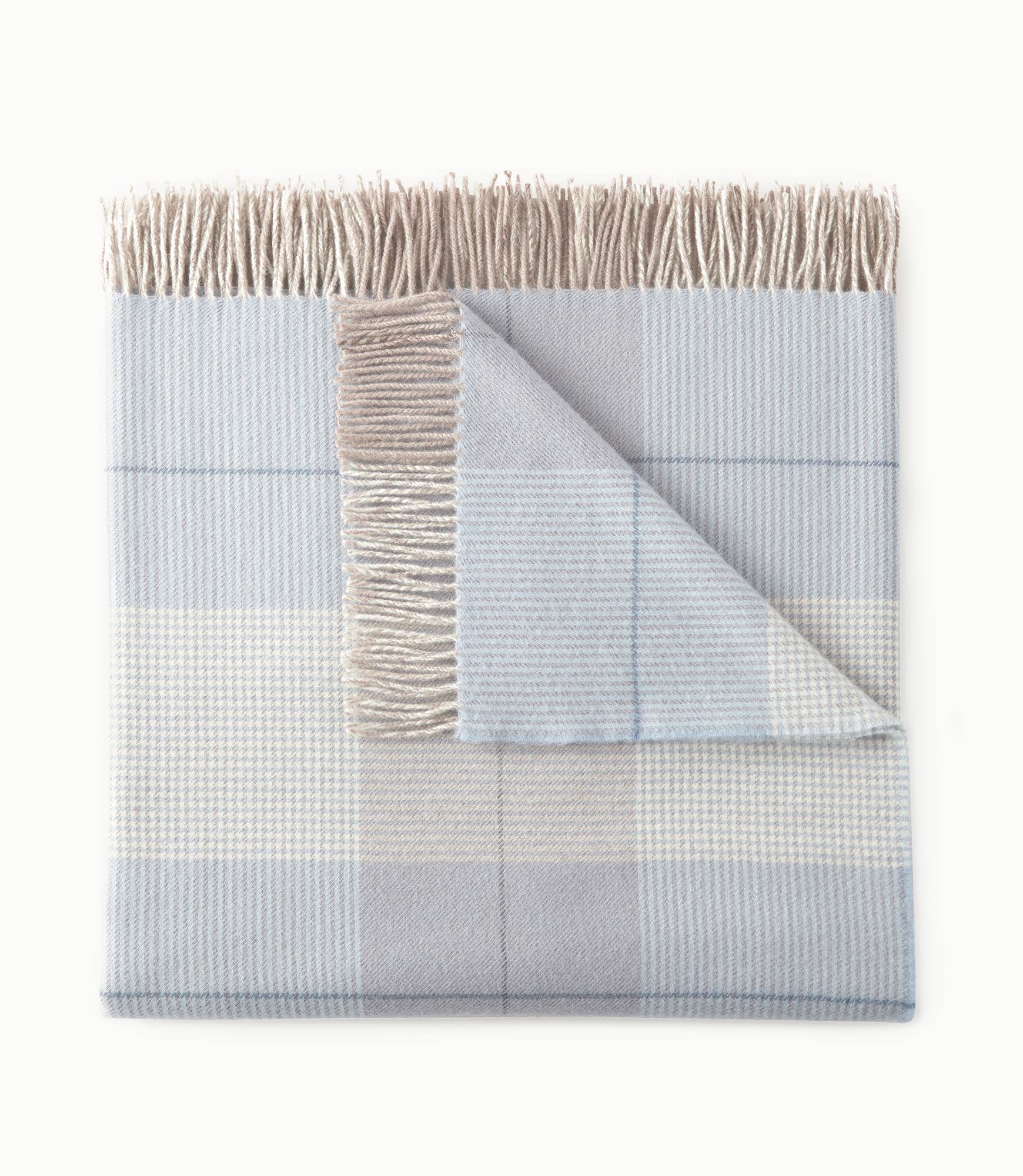 Blue and discount white plaid blanket