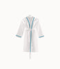 Pique Bath Robe with Ocean Trim 