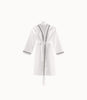 Pique Bath Robe with Pewter Trim 